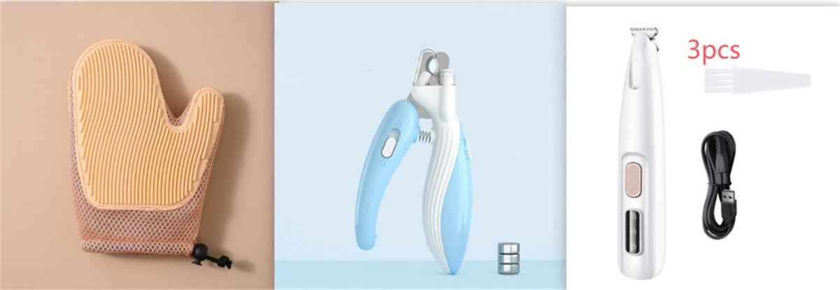 Pets Dog Paw Trimmer With LED Light Fully Waterproof Pet Hair Trimmer
