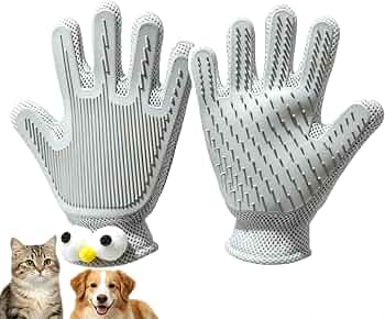 2-in-1 Pet Grooming Gloves | Cat & Dog Brush | DaisyFind - DaisyFind
