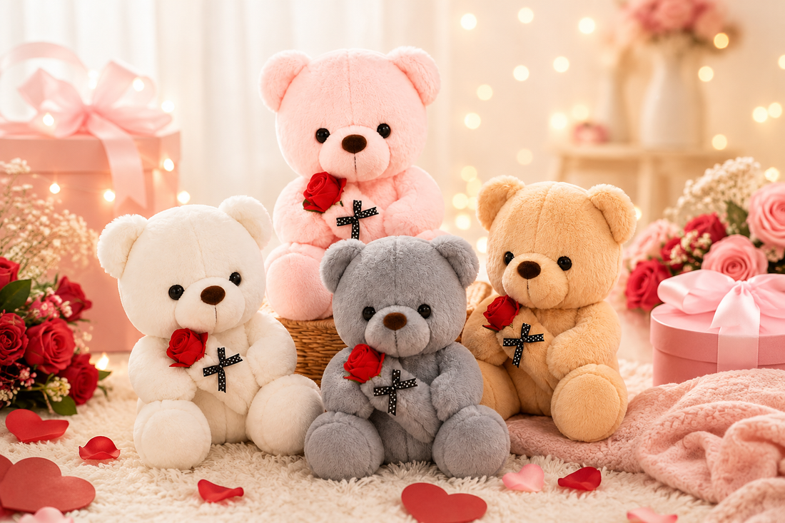 Cute Rose Bear Plush Toy – The Perfect Gift to Express Love