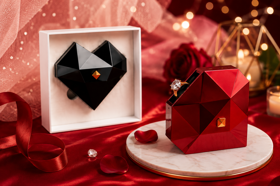 Diamond Ring Box Automatic Proposal Surprise Ring Box | Luxury Engagement Ring Box