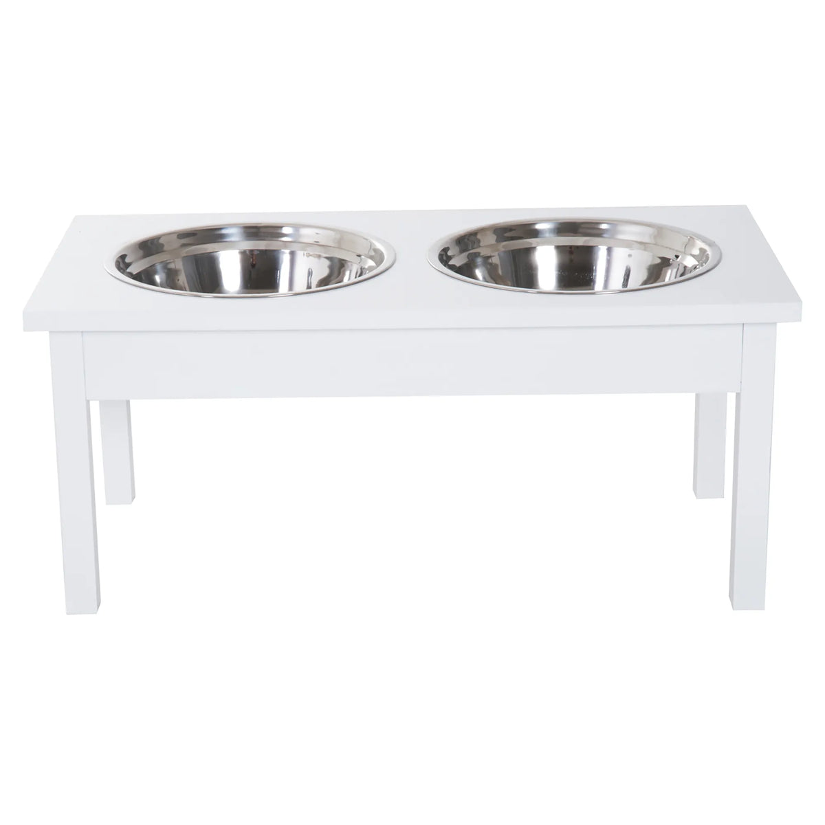 23" Wooden Heavy Duty Dog Food Bowls Pet Elevated Feeding Station