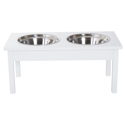 23" Wooden Heavy Duty Dog Food Bowls Pet Elevated Feeding Station