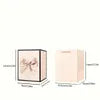 Copper Zircon Pendant Necklaces With Cute Bear Rose Flower Gift Box
