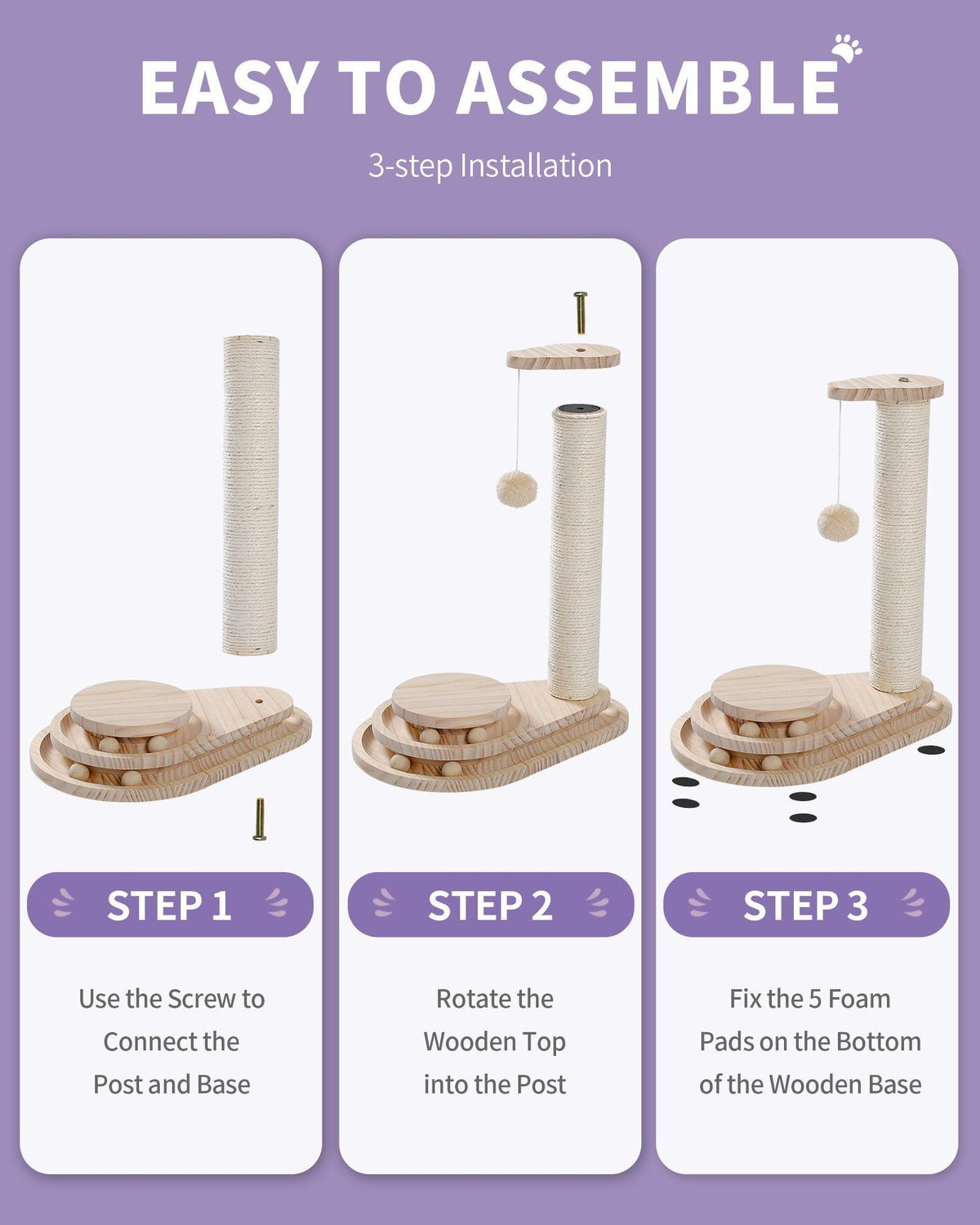 Indoor Cat Soft Scratching Board And Interactive Ball Track Toy