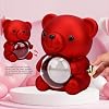 Adorable Cute Bear Rose Flower Necklace – Perfect Gift in a Charming Box