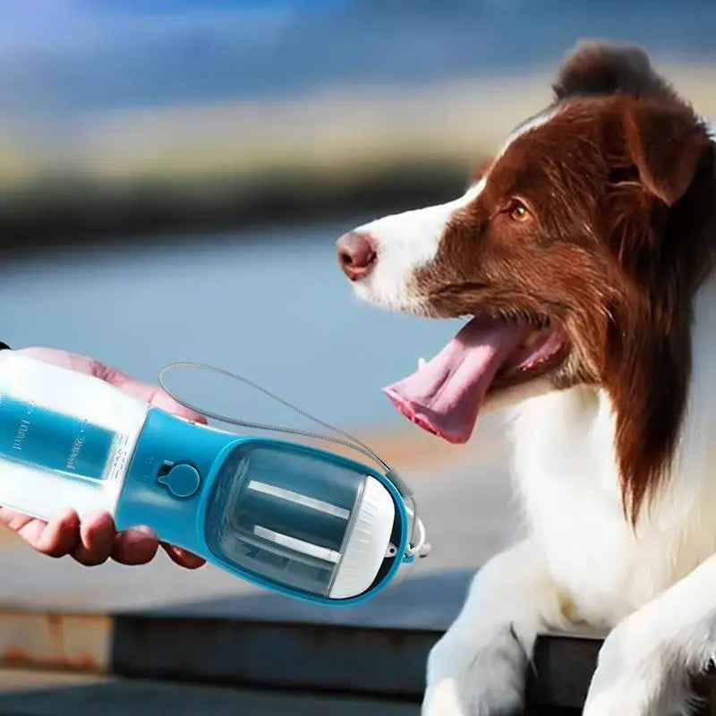 Ultimate Portable Multi-Functional Pet Bottle: Hydration, Food, and Waste Solution