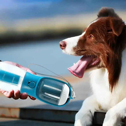 Ultimate Portable Multi-Functional Pet Bottle: Hydration, Food, and Waste Solution