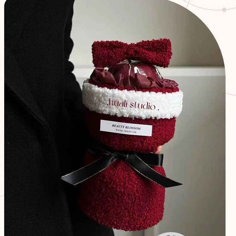 Single Bow Christmas Eve Fruit Bouquet