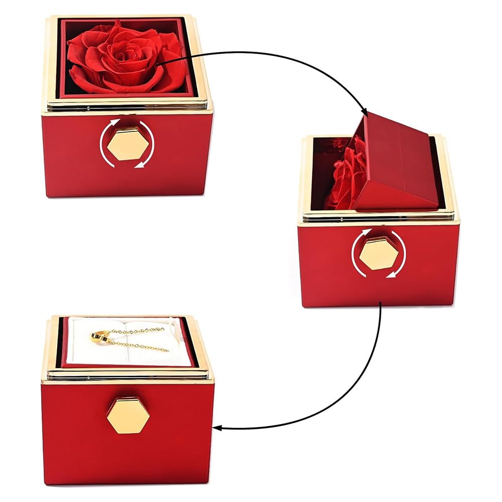 Elegant Eternal Rose Jewelry Gift Box for Proposals and Special Moments - DaisyFind