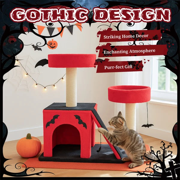 Halloween Cat Climbing Frame Gothic Cat Tree