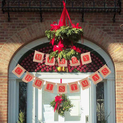 Merry Christmas Burlap Banner