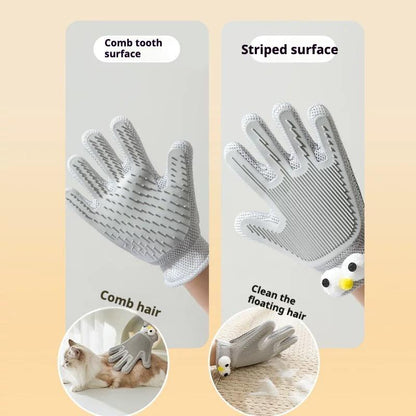 2-in-1 Pet Grooming Gloves Brush For Cats And Dogs