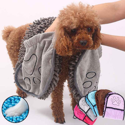 Quick-Dry Microfiber Dog Bathrobe – Ultimate Comfort for Your Pet After Bath Time
