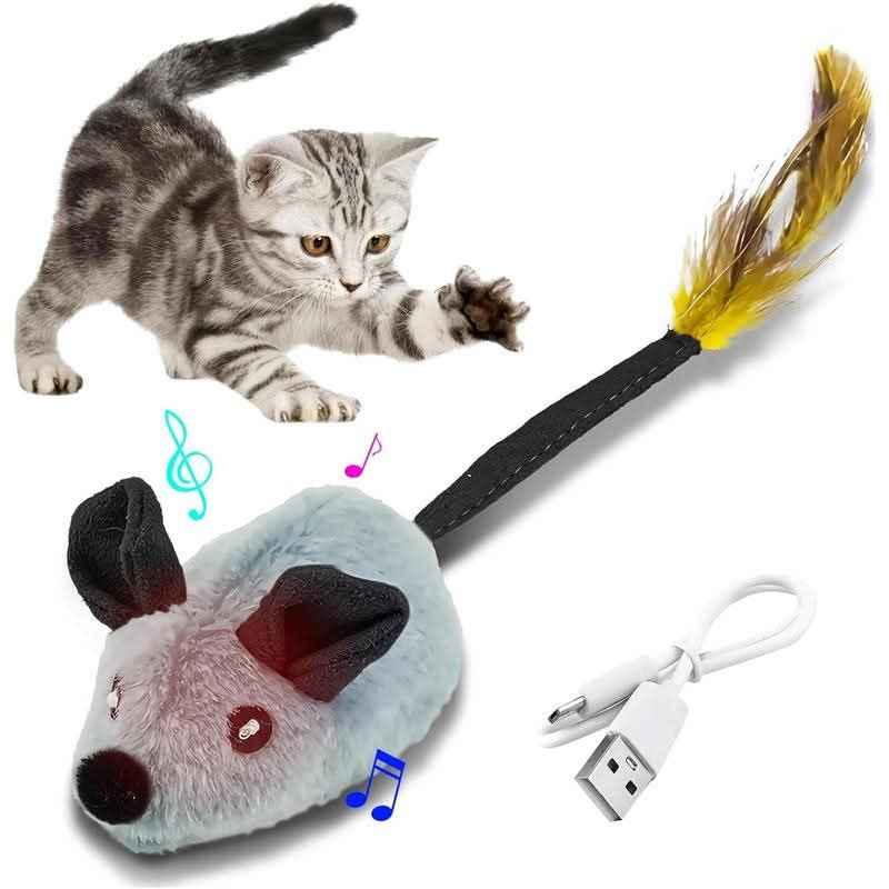 Interactive Cat Toys Mouse With LED Lights