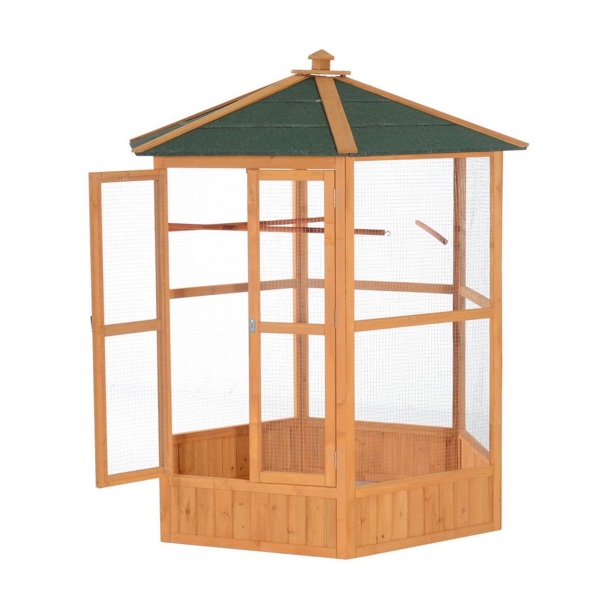 Outdoor Aviary Flight Bird Cage With Covered Roof