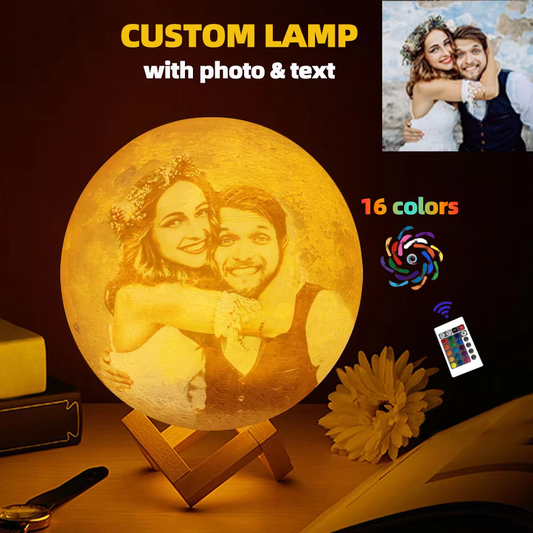 3D Printing Moon Lamp Personalized Photo Text Customized