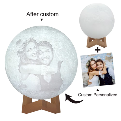 3D Printing Moon Lamp Personalized Photo Text Customized