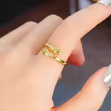 Special Silver & Gold Couple Ring