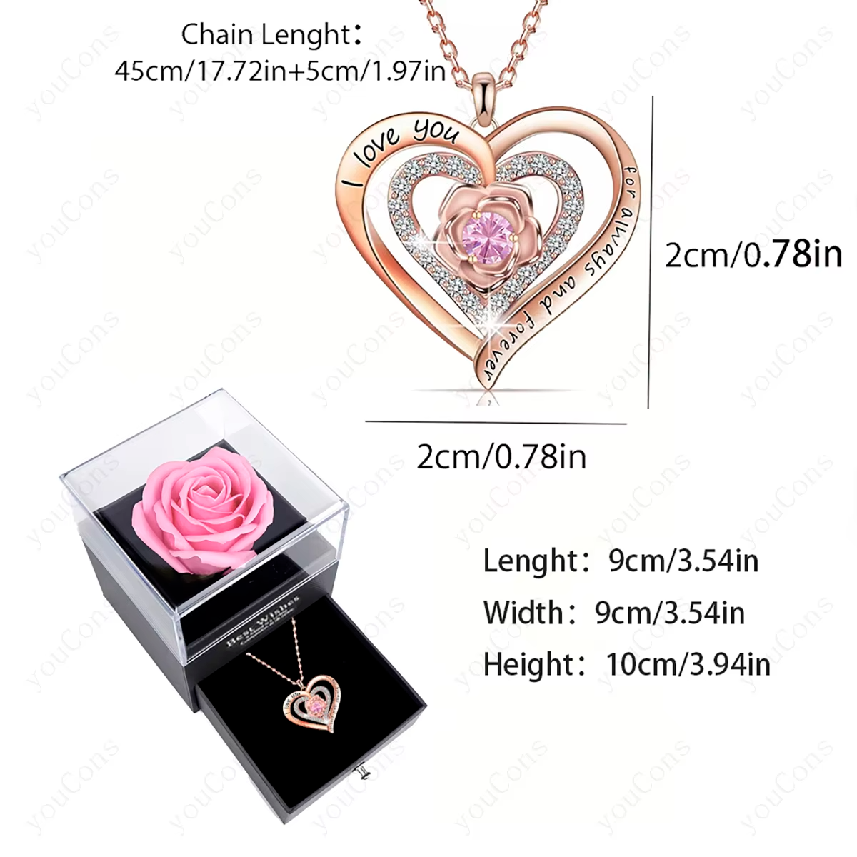 Elegant Pendant Necklace Gift: A Timeless Accessory with Luxurious Rose Box - DaisyFind