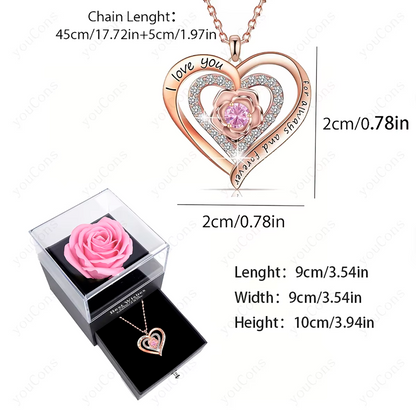 Elegant Pendant Necklace Gift: A Timeless Accessory with Luxurious Rose Box - DaisyFind