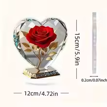 2D Acrylic Rose Ornament: A Timeless Touch for Cherished Moments - DaisyFind
