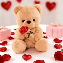 Cute Rose Bear Plush Toy
