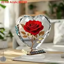 2D Acrylic Rose Ornament: A Timeless Touch for Cherished Moments - DaisyFind