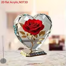 2D Acrylic Rose Ornament: A Timeless Touch for Cherished Moments - DaisyFind