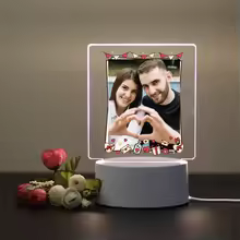 1pc Personalize nice couple Custom Photo Funny 3D Led Acrylic Light