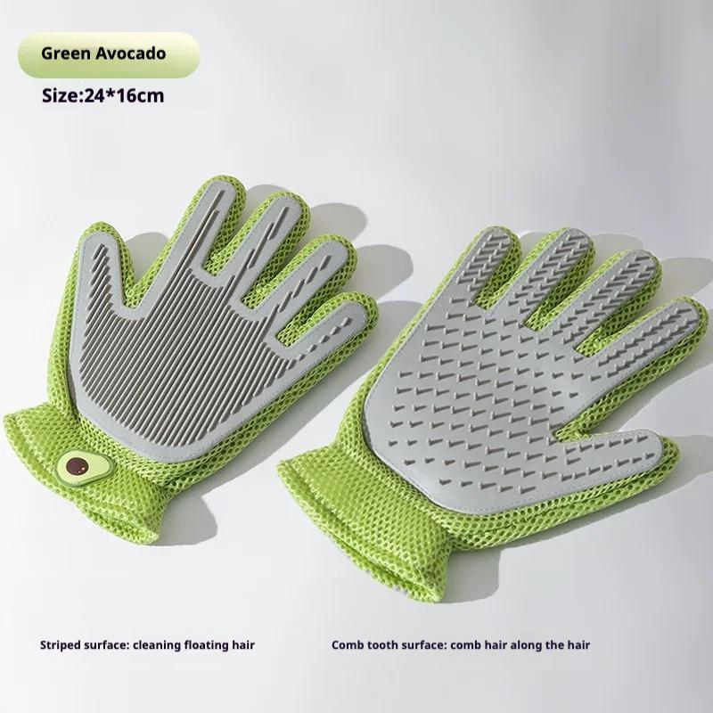 2-in-1 Pet Grooming Gloves Brush For Cats And Dogs