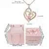 Elegant Pendant Necklace - Timeless Pink Rose Bow Jewelry Gift