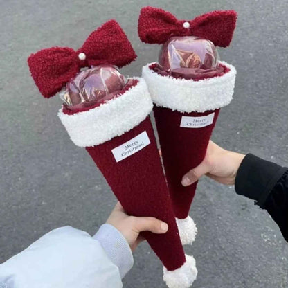 Single Bow Christmas Eve Fruit Bouquet